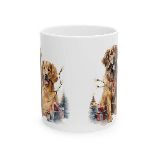 Christmas Golden Retriever Holiday Ceramic Mug 11oz Item #62004