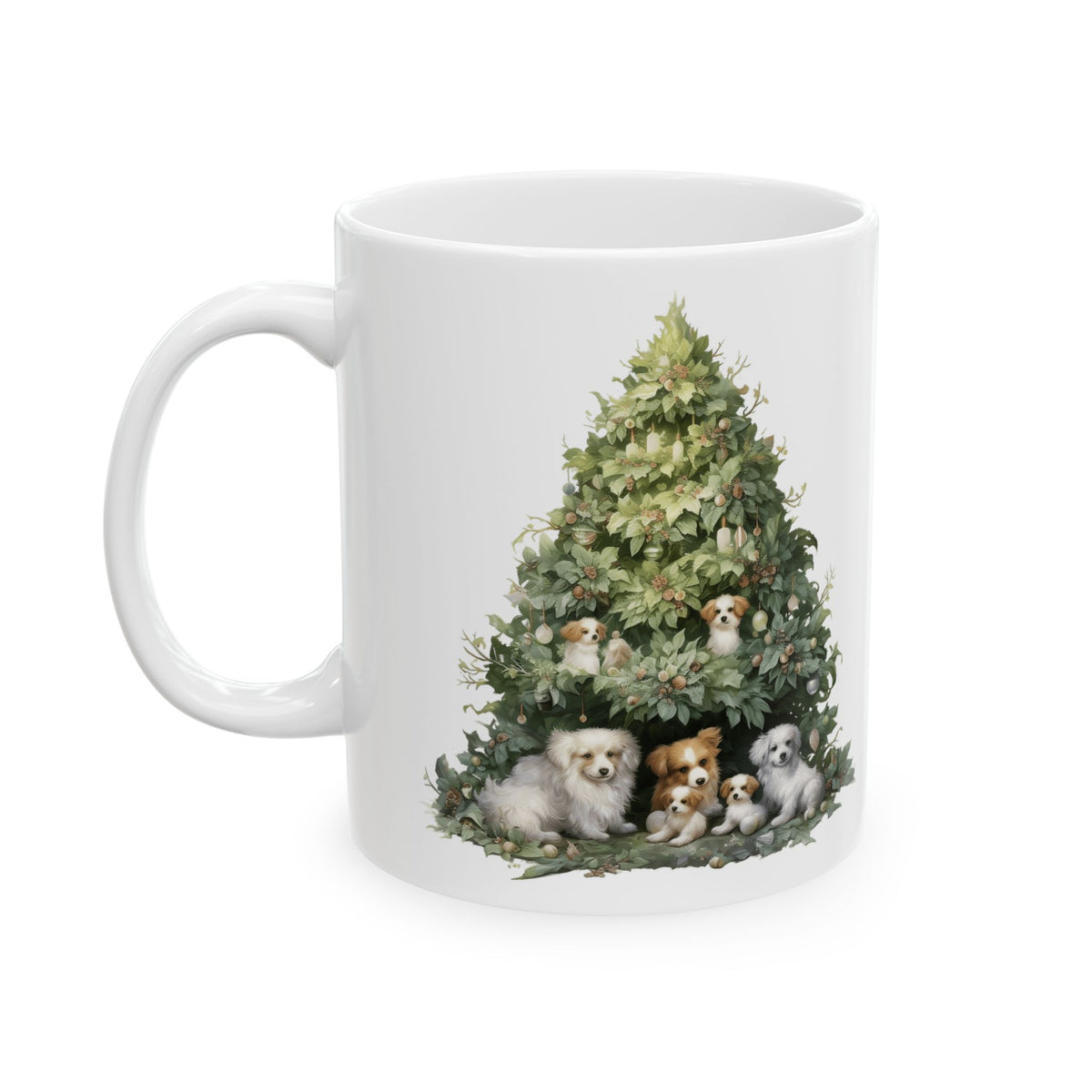 Christmas Tree With Dogs Ceramic Mug 11oz Item #738562