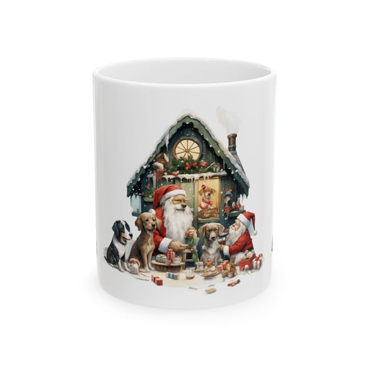Christmas Santa and Pets Holiday Ceramic Mug 11oz Item #395347