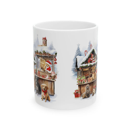 Christmas Puppy Holiday Market Ceramic Mug 11oz Item #665607