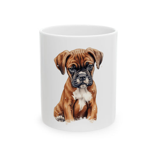 Boxer Puppy Ceramic Mug — Cute Dog Coffee Cup 11oz Item #772305