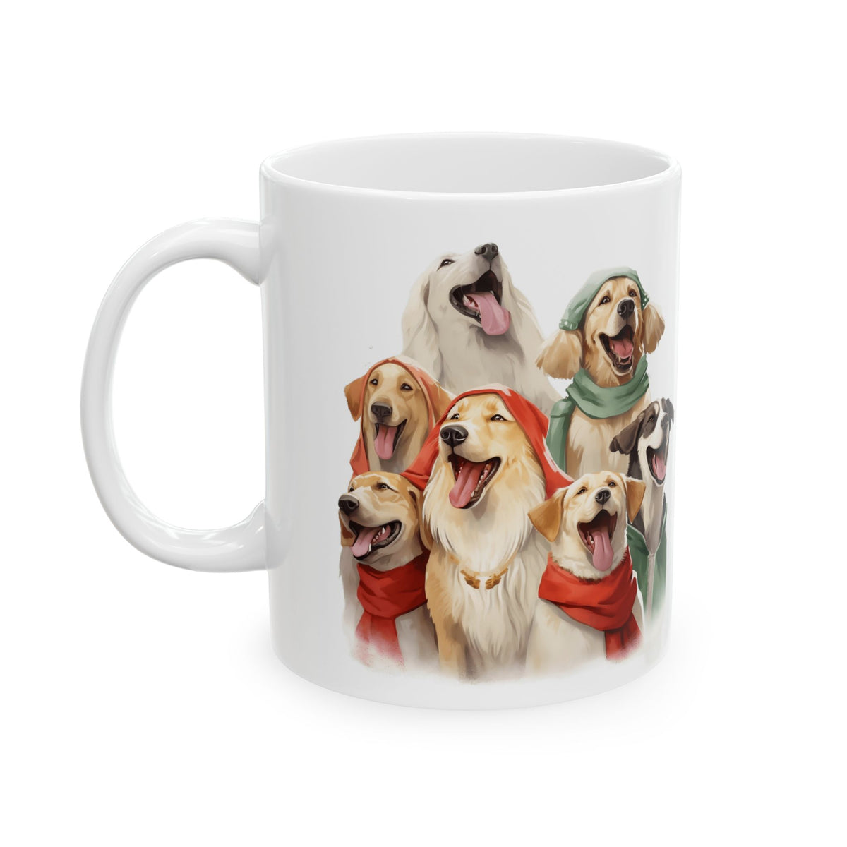 Colorful Dogs In Sweaters Ceramic Mug 11oz Item #858109