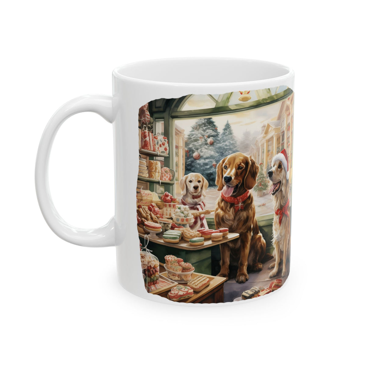 Christmas Puppy in Bookshop Ceramic Mug 11oz Item #866549
