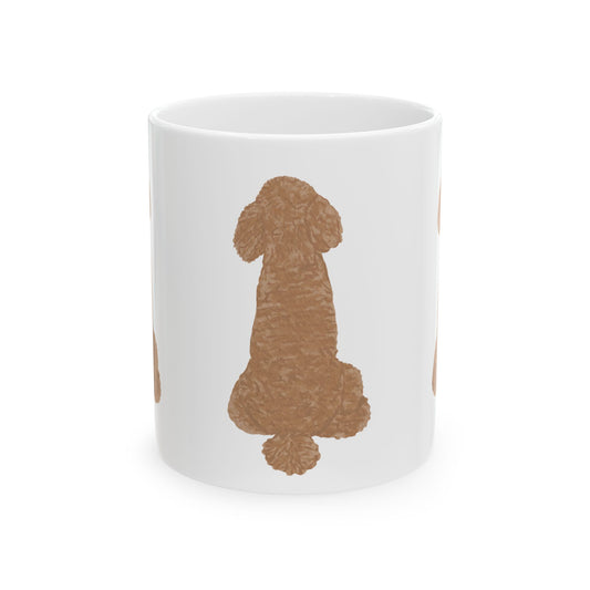 Dog Silhouette Mug – Back View Ceramic Coffee Cup 11oz Item #879358