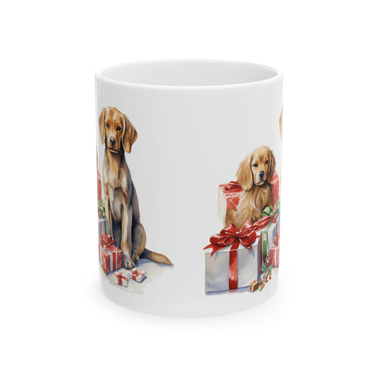 Christmas Dogs With Presents Gift Mug 11oz Item #784522