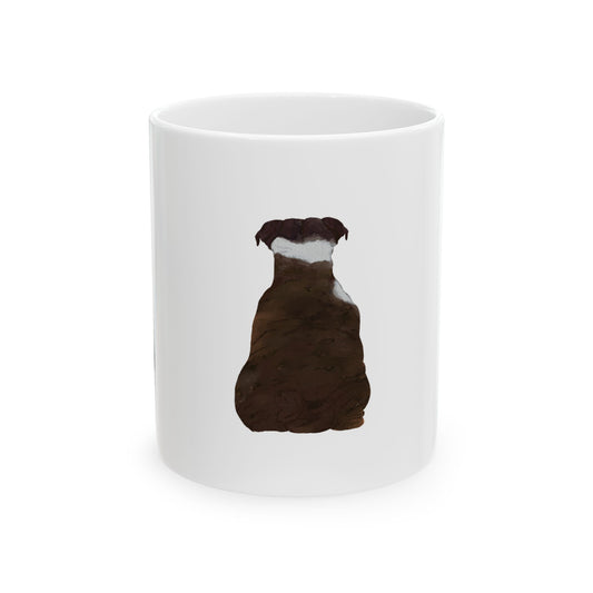 Dog Silhouette Mug – Back View Ceramic Coffee Cup 11oz Item #49204