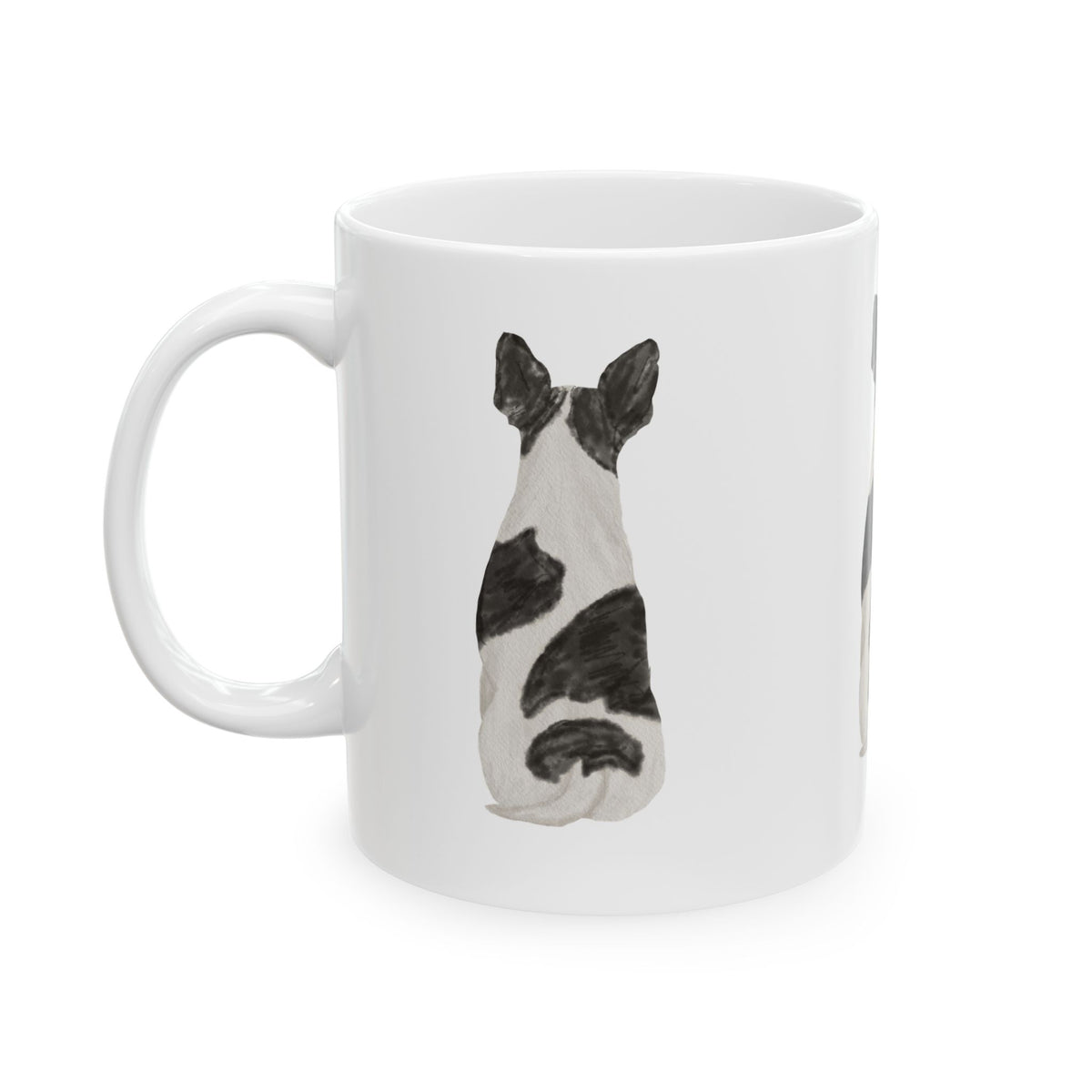 Dog Silhouette Mug – Back View Ceramic Coffee Cup 11oz Item #61502
