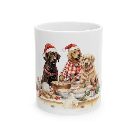 Christmas Dogs Baking Ceramic Mug 11oz Item #392276