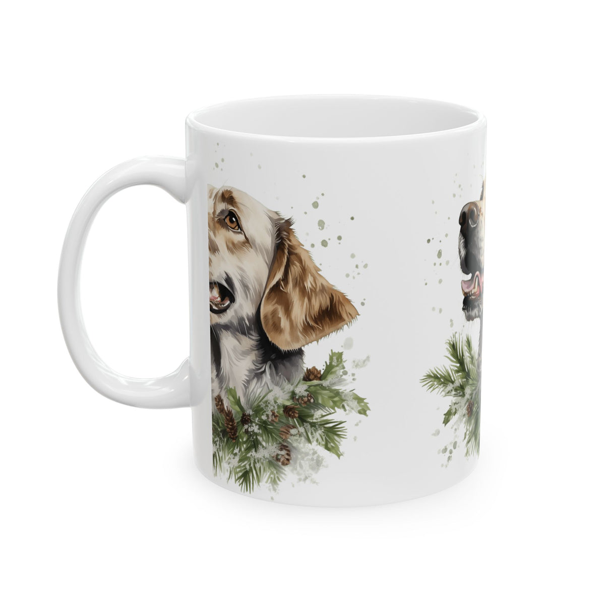 Golden Retriever Holiday Mug — Festive Dog Coffee Cup 11oz Item #252356