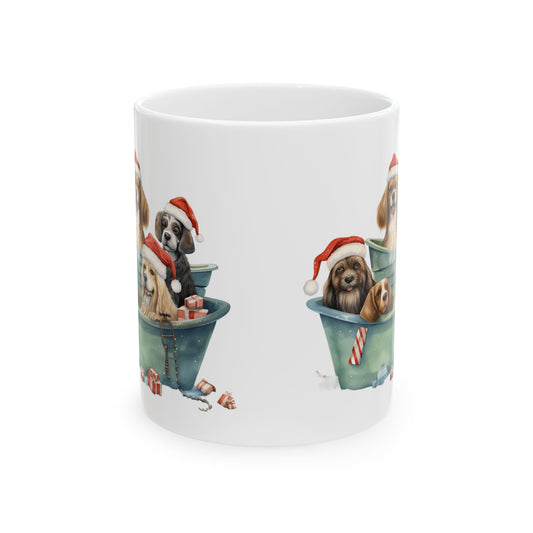 Christmas Dogs in Buckets Ceramic Mug 11oz Item #378055