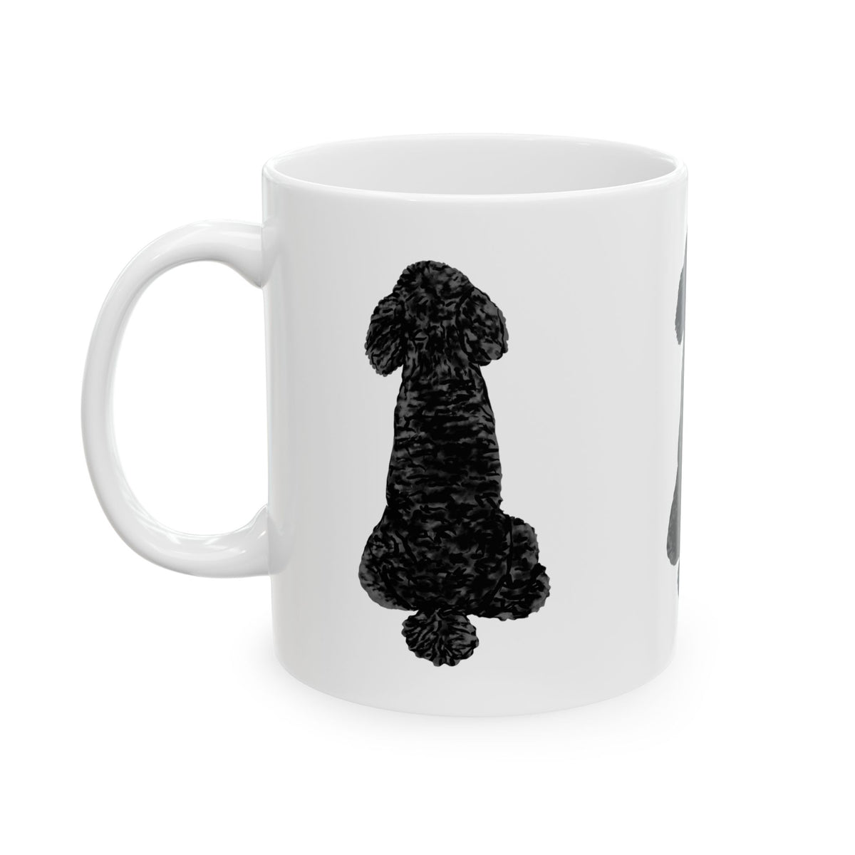 Dog Silhouette Mug – Back View Ceramic Coffee Cup 11oz Item #415299