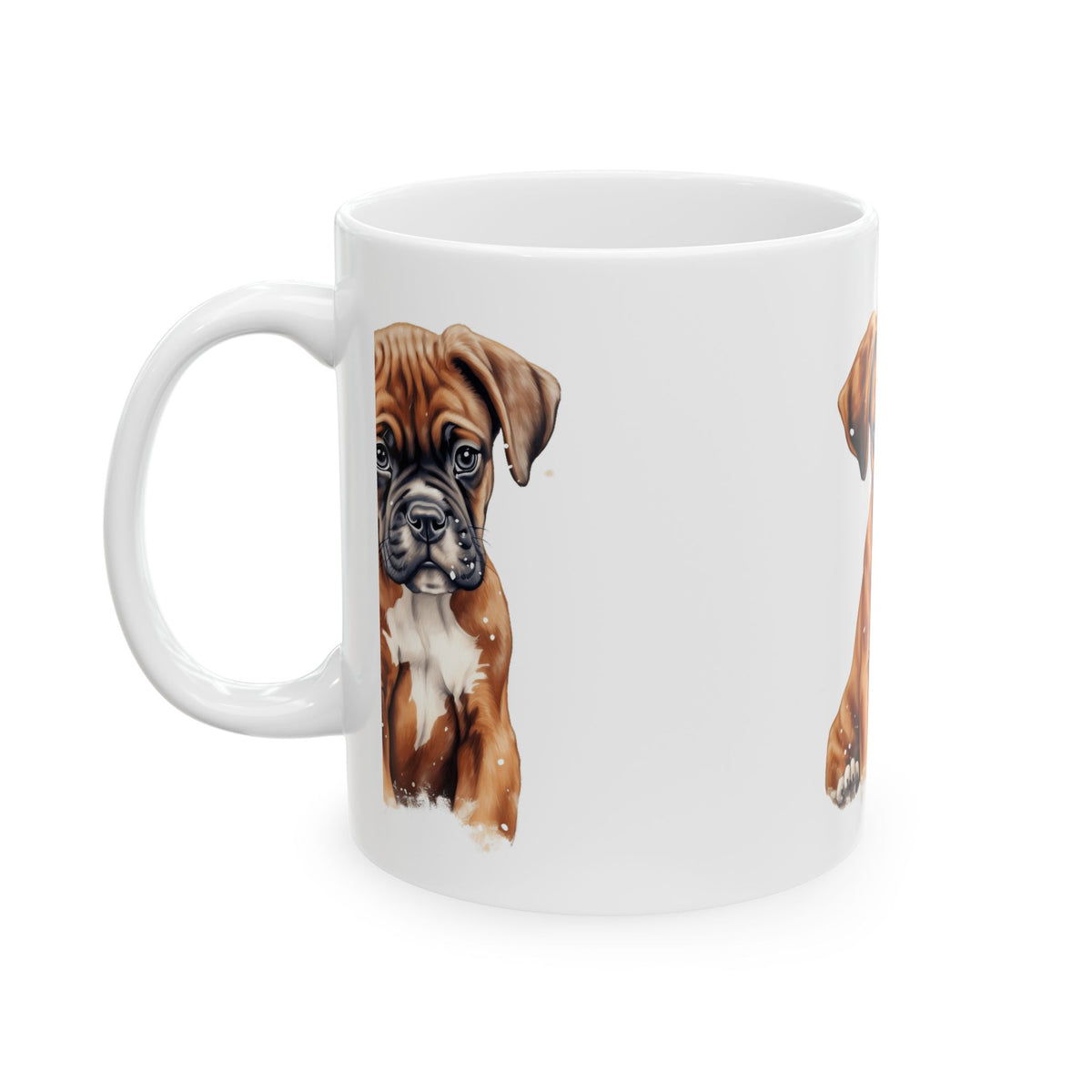 Boxer Puppy Ceramic Mug — Cute Dog Coffee Cup 11oz Item #772305