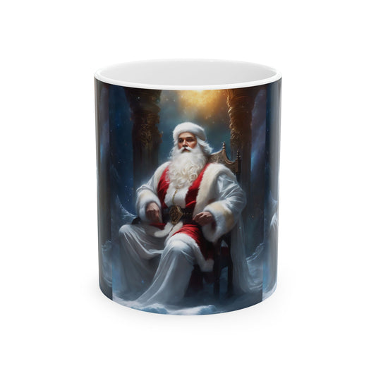 Santa Claus Throne Ceramic Mug — Festive Christmas Coffee Cup 11oz Item #553287