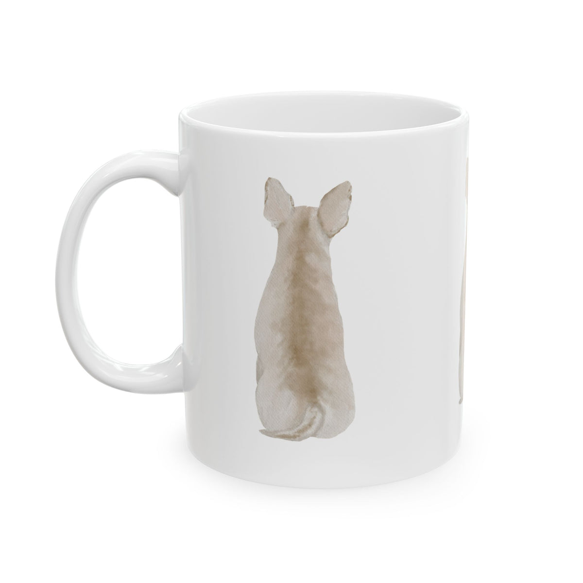 Dog Silhouette Mug – Back View Ceramic Coffee Cup 11oz Item #565645