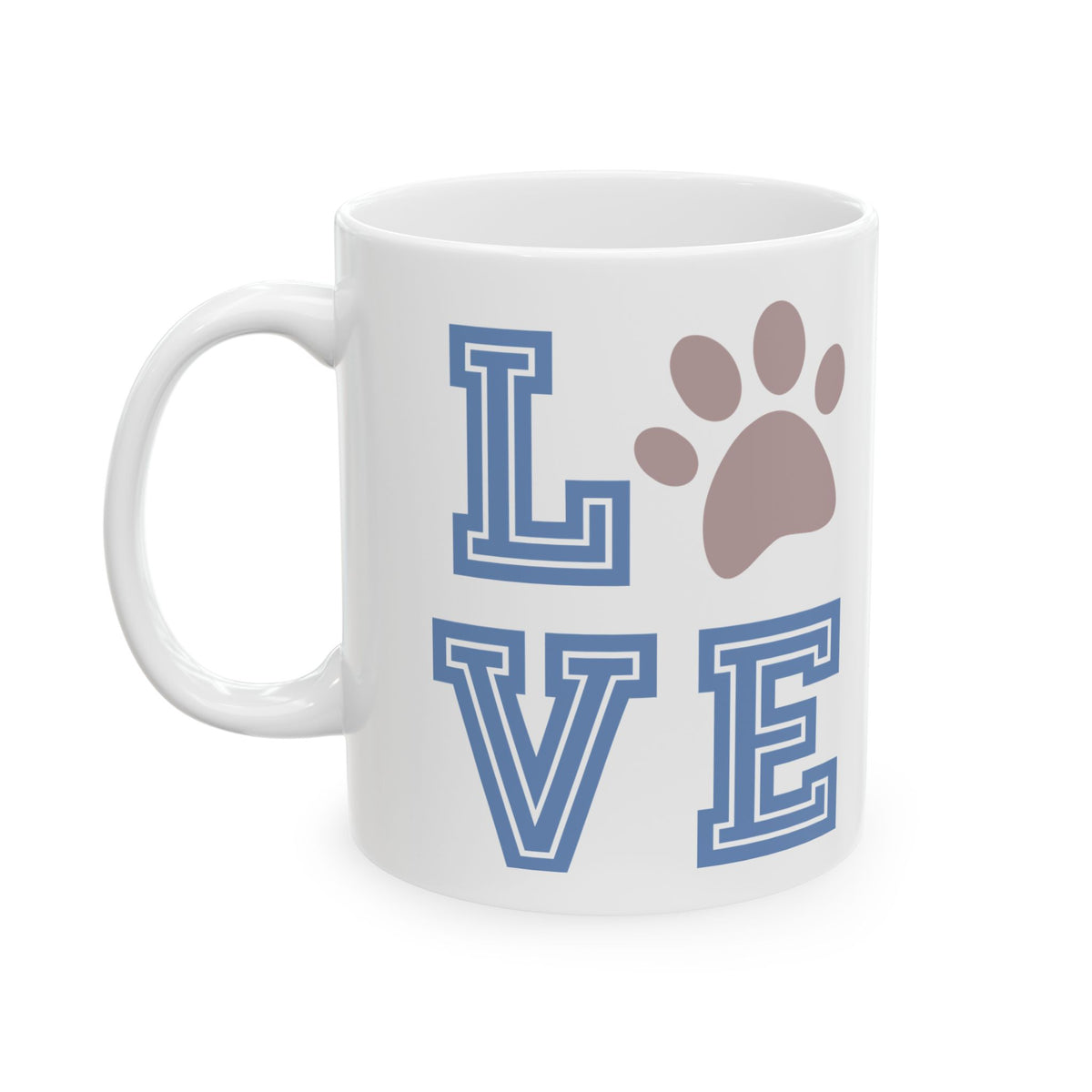 Love Paw Ceramic Mug — Pet Lover Coffee Cup 11oz Item #820312