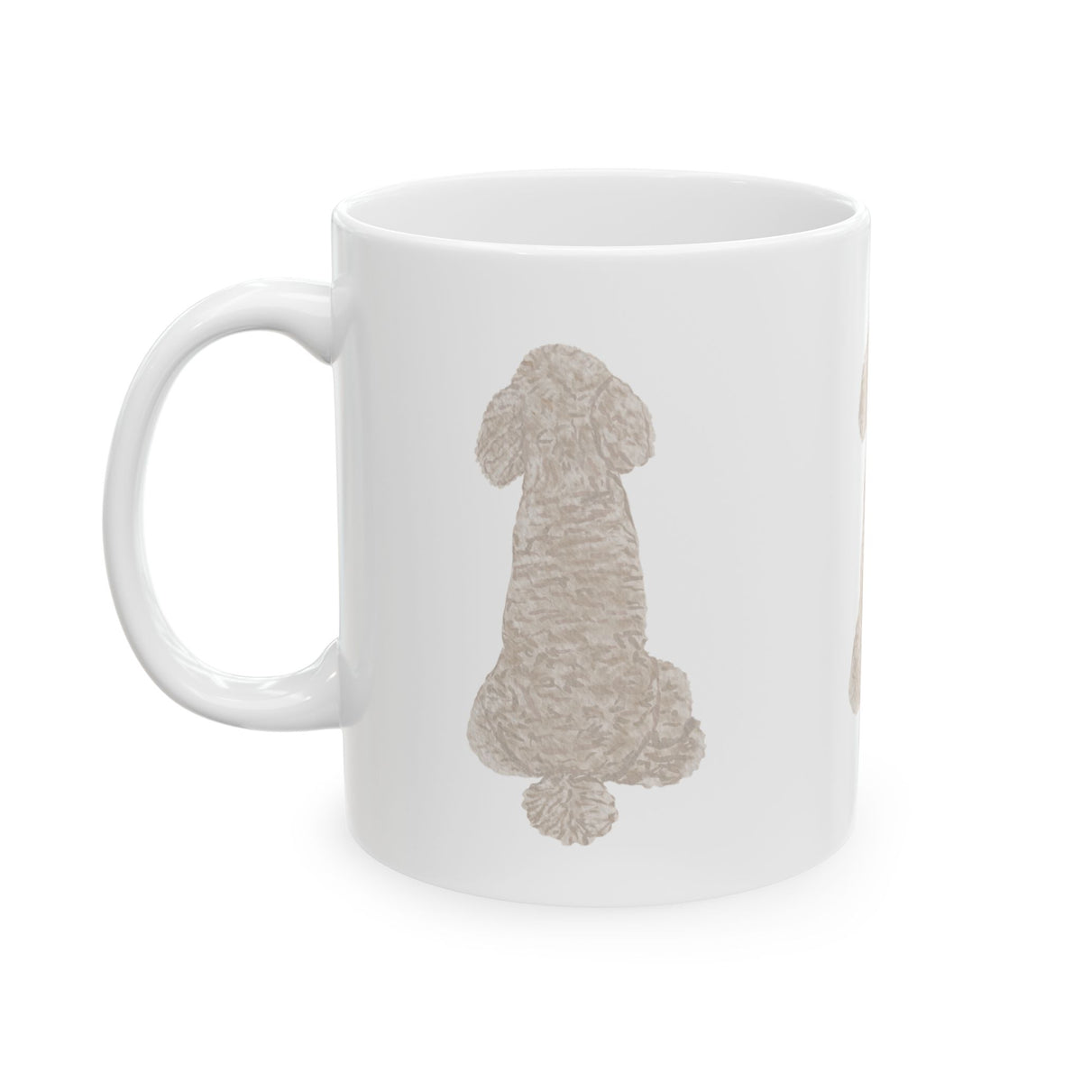 Dog Silhouette Mug – Back View Ceramic Coffee Cup 11oz Item #658399