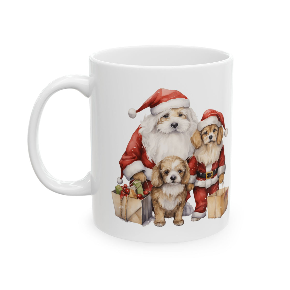 Christmas Santa Dogs Ceramic Mug 11oz Item #38648