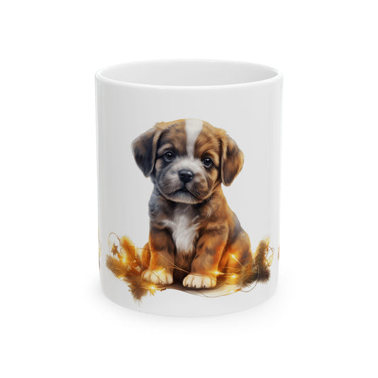 Cute Puppy Ceramic Mug – Adorable Brown Puppy Coffee Cup 11oz Item #885054