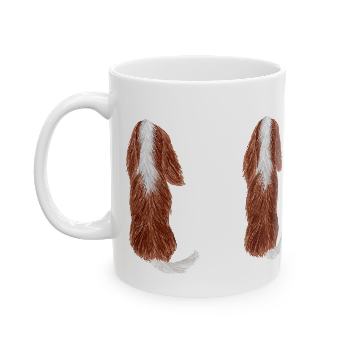 Dog Silhouette Mug – Back View Ceramic Coffee Cup 11oz Item #6768
