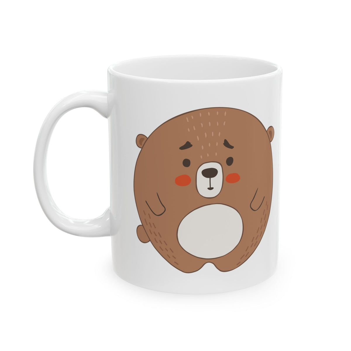 Cute Cartoon Bear Mug – Adorable Kawaii Bear Ceramic Coffee Cup 11oz Item #803161