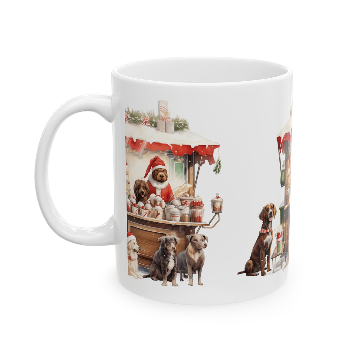 Christmas Dog Coffee Mug — Festive Santa Pup Holiday Ceramic Mug 11oz Item #107689