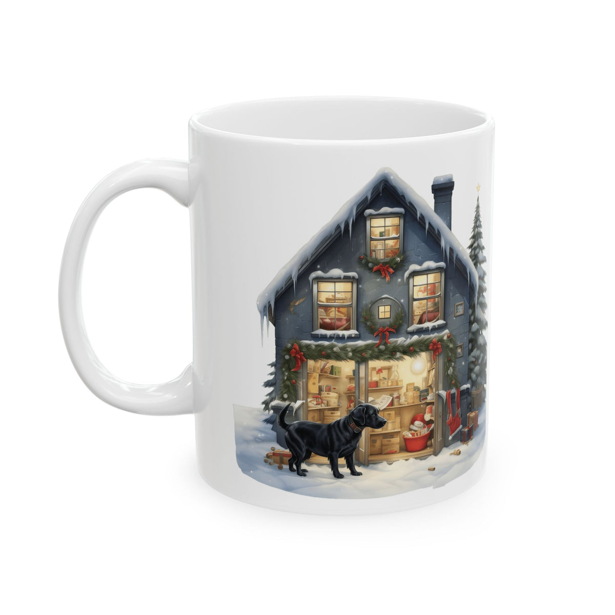 Cozy Winter Village With Dogs Christmas Mug 11oz Item #409604