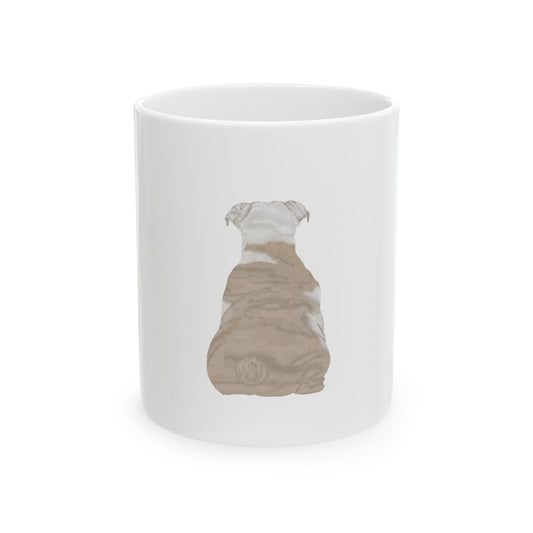 Dog Silhouette Mug – Back View Ceramic Coffee Cup 11oz Item #47433