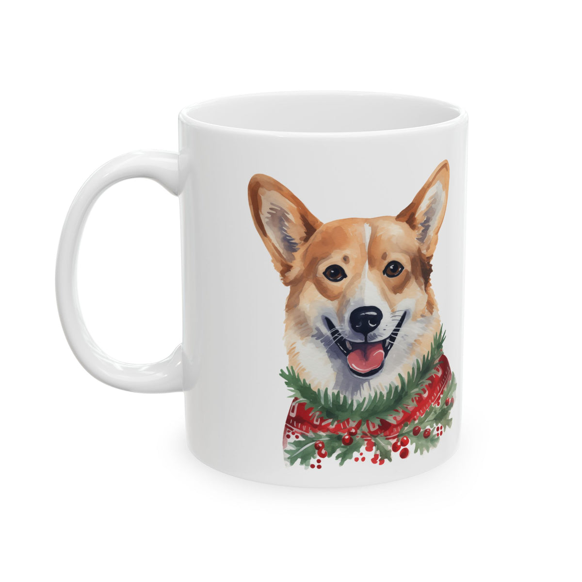 Corgi Christmas Mug – Festive Holiday Dog Ceramic Coffee Cup 11oz Item #500371