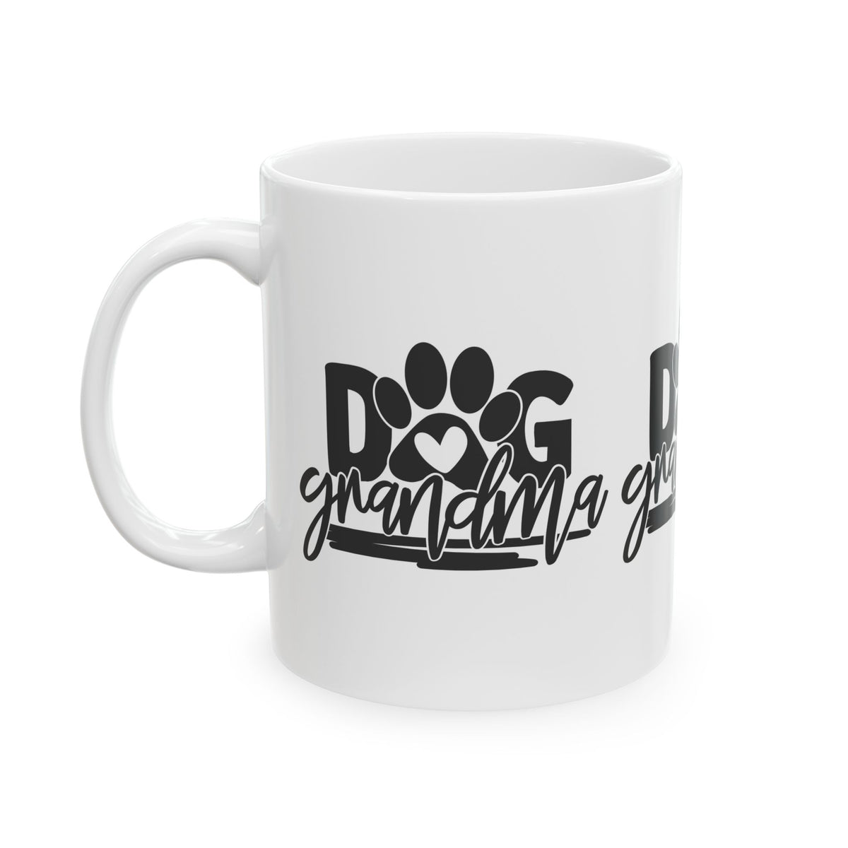 Dog Grandma Ceramic Mug — Cute Paw Print Coffee Cup for Pet Lovers 11oz Item #7749347