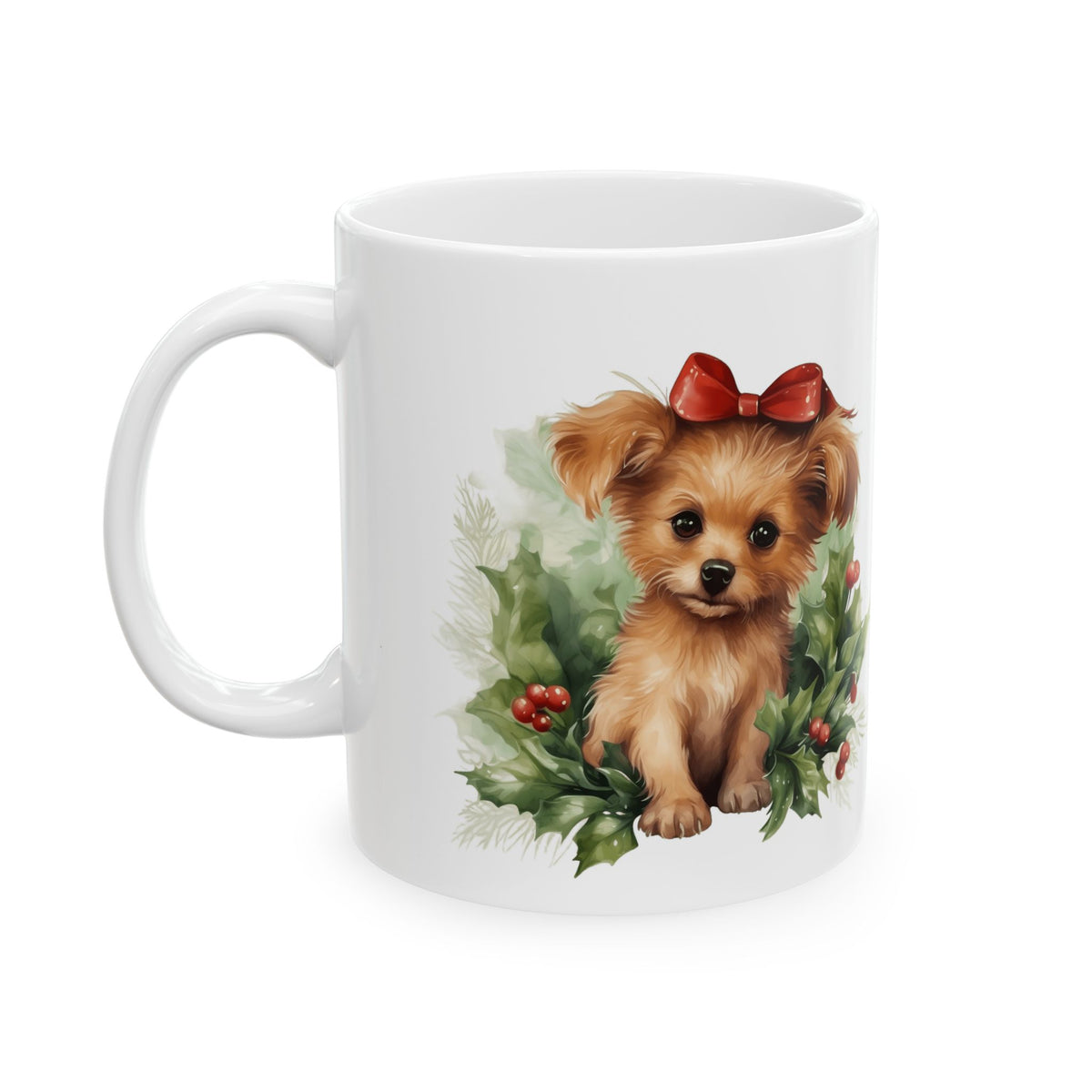 Christmas Holly Dog Mug 11oz Item #96557