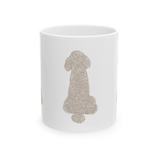 Dog Silhouette Mug – Back View Ceramic Coffee Cup 11oz Item #658399