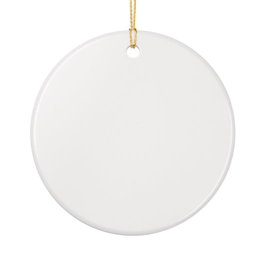 Festive Snowman Ceramic Christmas Ornament Item #126655