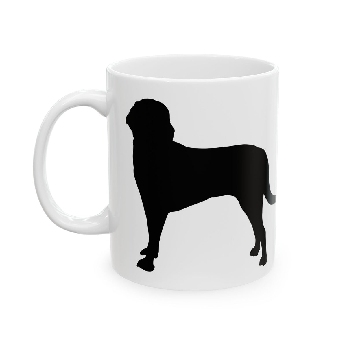 Silhouette Labrador Dog Ceramic Mug – Black Dog Silhouette Coffee Cup 11oz Item #28146