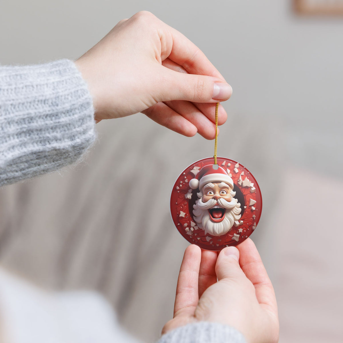 Funny Santa Christmas Ornament Item #734743