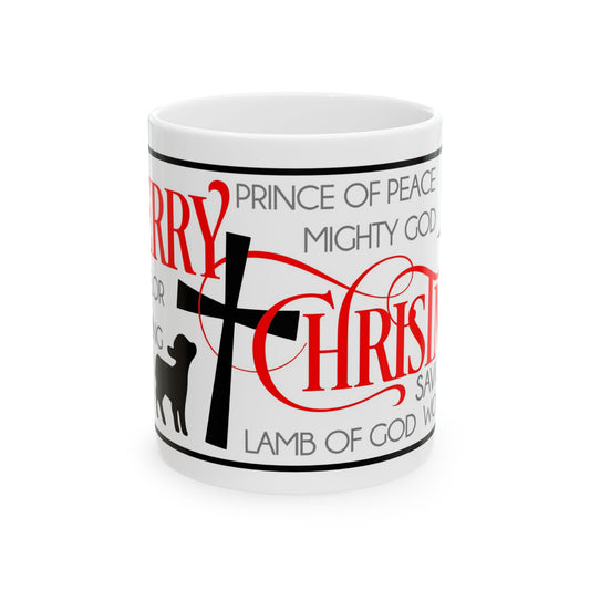 Merry Christmas With Cross Ceramic Mug 11oz Item #230344