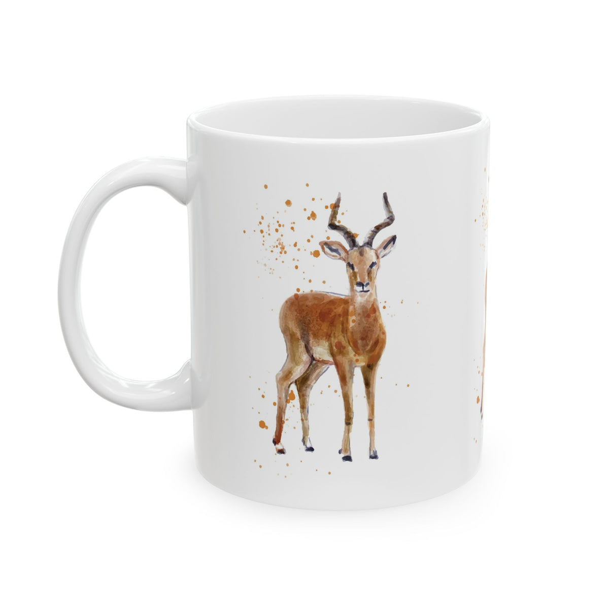 Watercolor Antelope Ceramic Mug — Wildlife Coffee Cup 11oz Item #484304