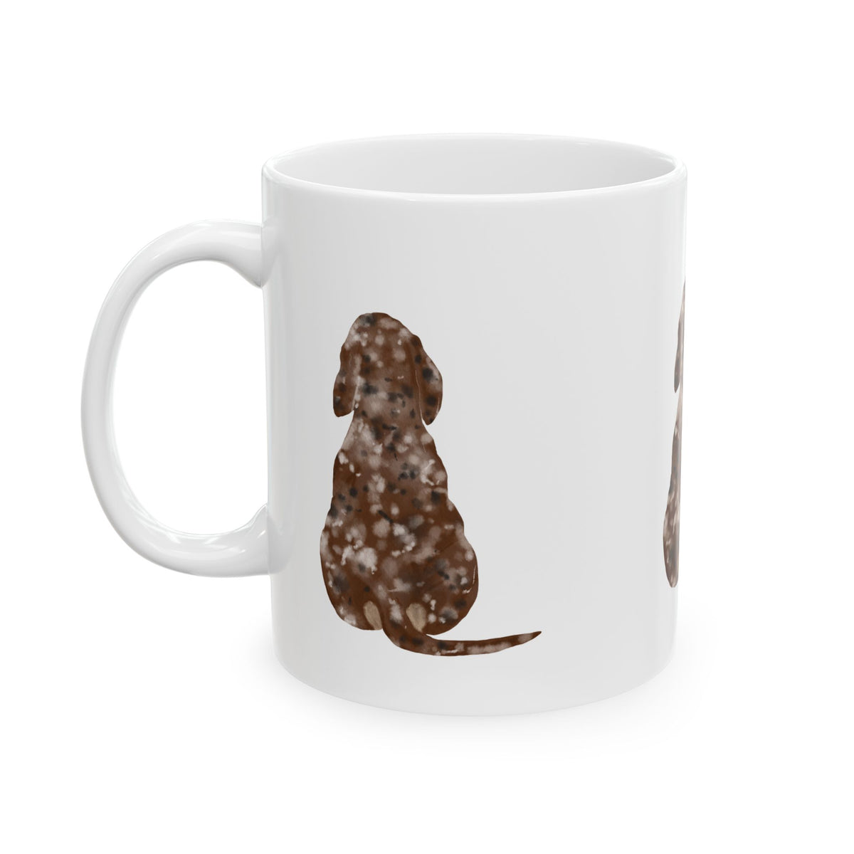 Dog Silhouette Mug – Back View Ceramic Coffee Cup 11oz Item #958734