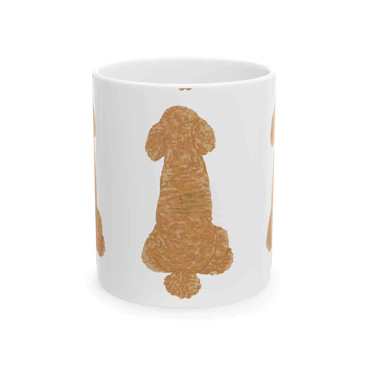 Dog Silhouette Mug – Back View Ceramic Coffee Cup 11oz    Item #964867