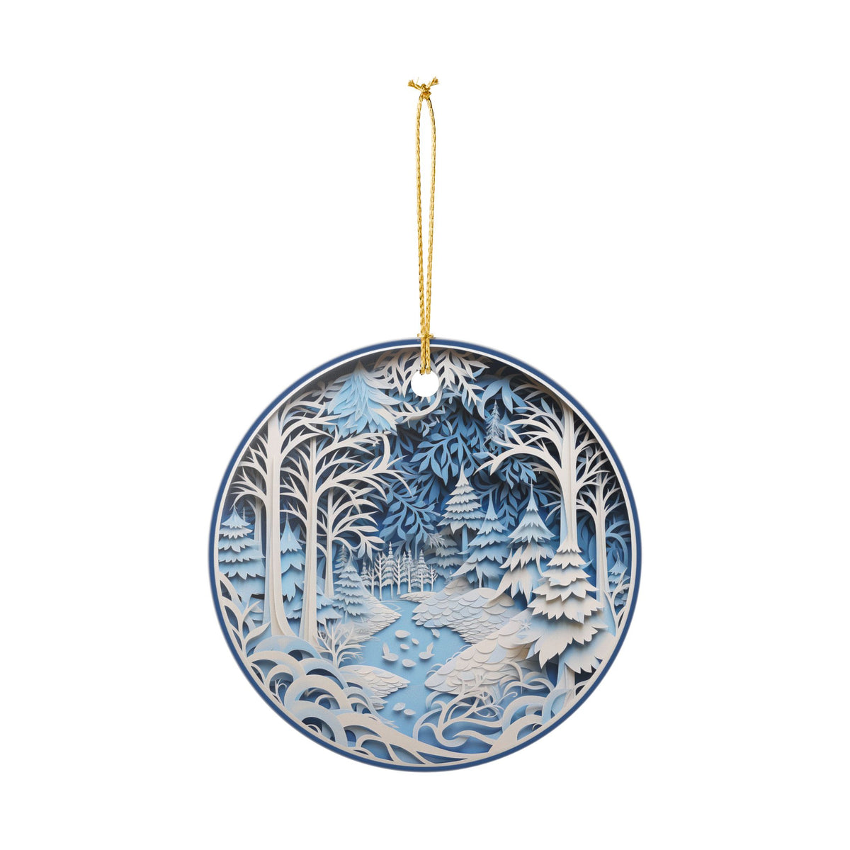 Winter Forest Ceramic Ornament   Item #103973