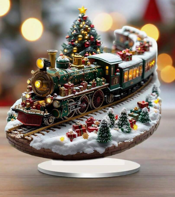 Christmas Holiday Train Figurine By Santa's Creations  Item #1003