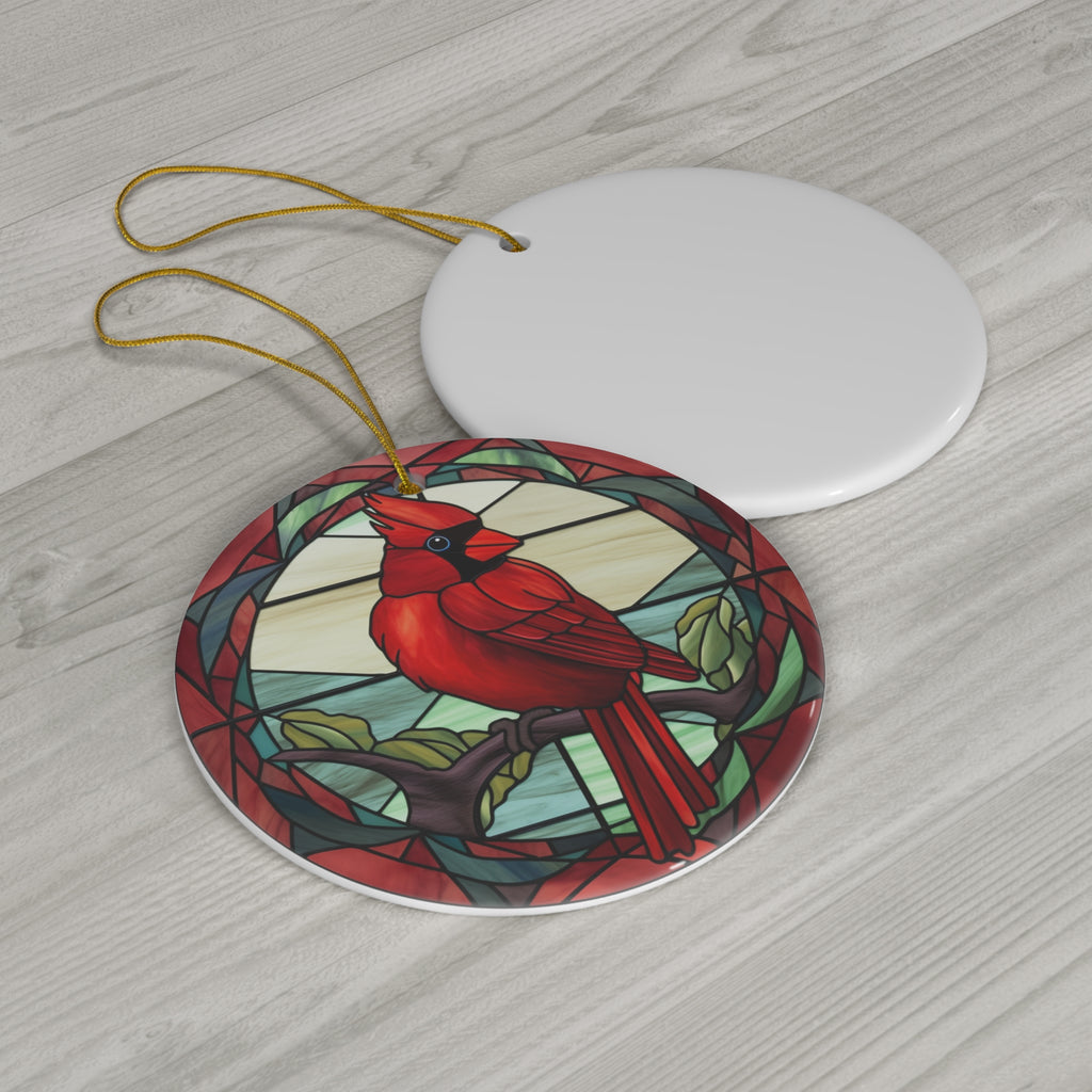 Christmas Cardinal Ceramic Ornament      Item #2001585 - Buckshot's Bargain Barn