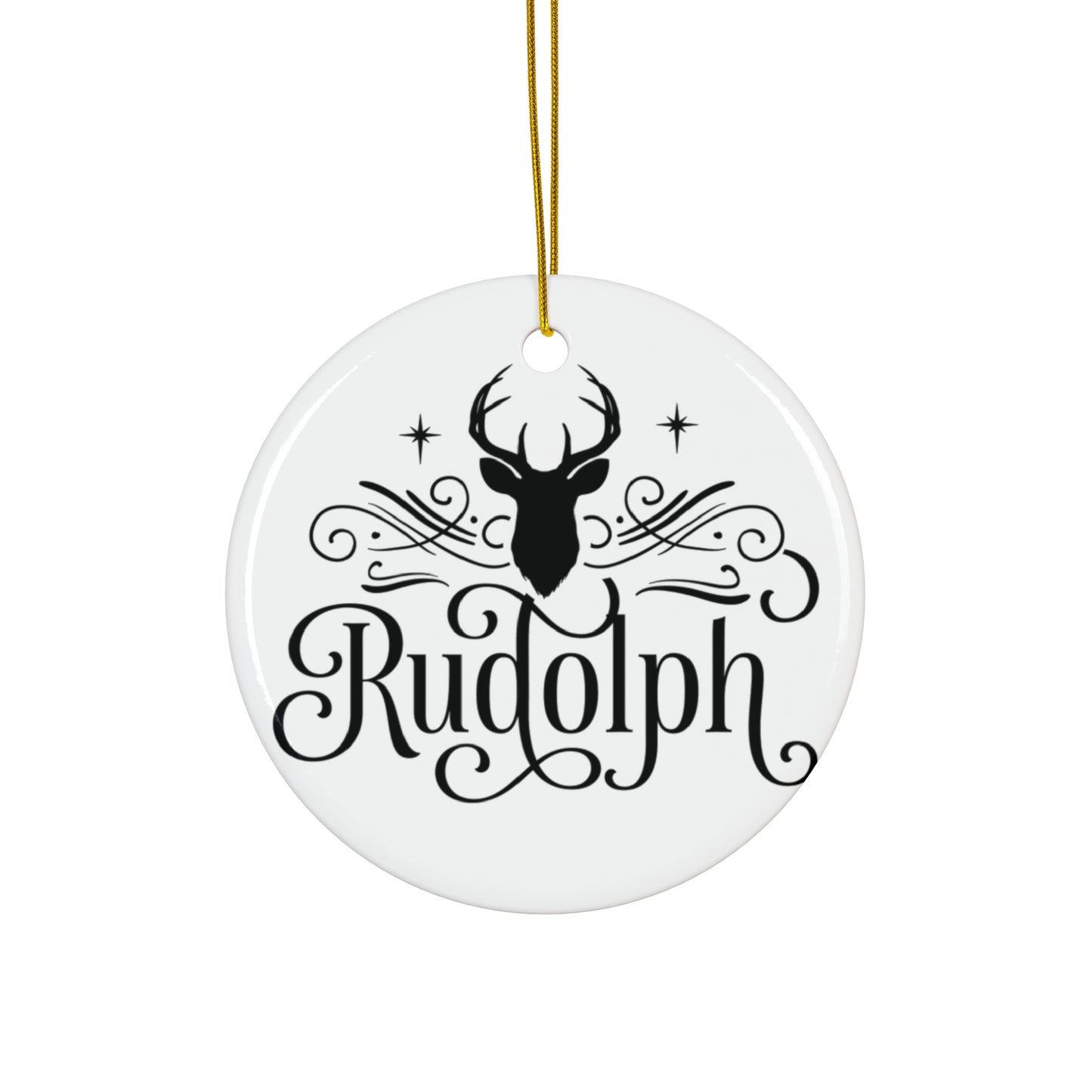 Rudolph Reindeer Ceramic Ornament     Item #737757