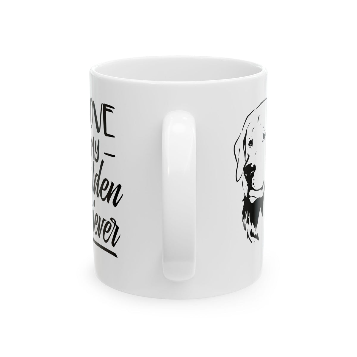 I Love My Golden Retriever Ceramic Mug — Dog Lover Coffee Cup 11oz   Item #890526