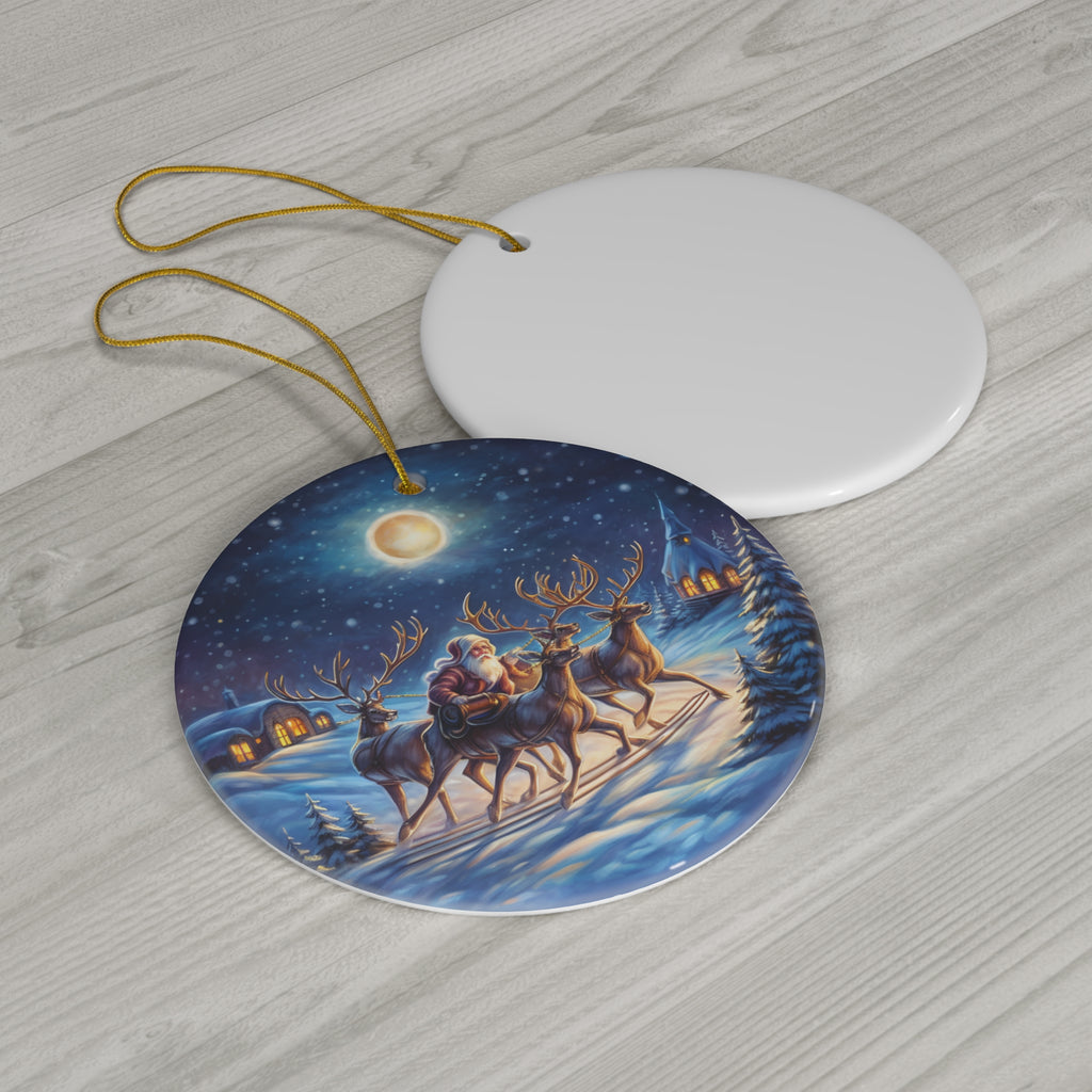 Santa Ceramic Ornament     Item #5283065 - Buckshot's Bargain Barn