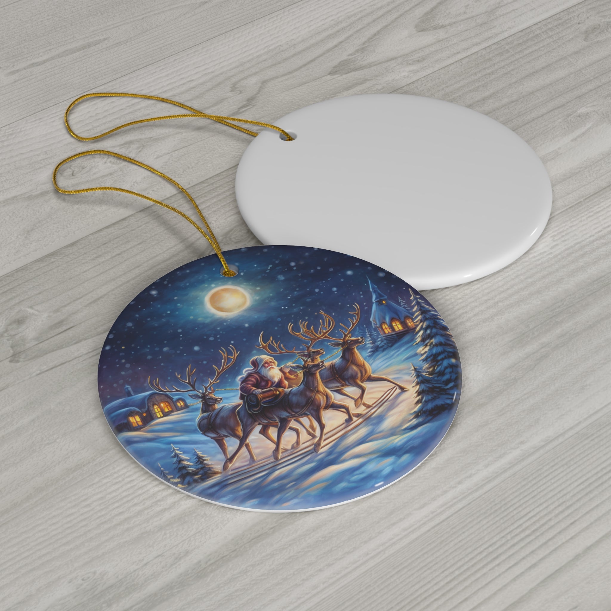Santa Ceramic Ornament     Item #5283065 - Buckshot's Bargain Barn
