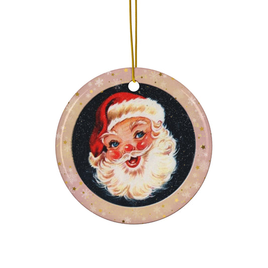 Santa Ceramic Disc Ornament       Item #3351516