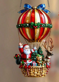 Santa & Reindeer Hot-Air Balloon Hanging Display By Santa's Creations  Item #1008