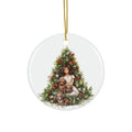 Christmas Tree With Dogs Ceramic Disc Ornament                Item #7472768 - Buckshot's Bargain Barn