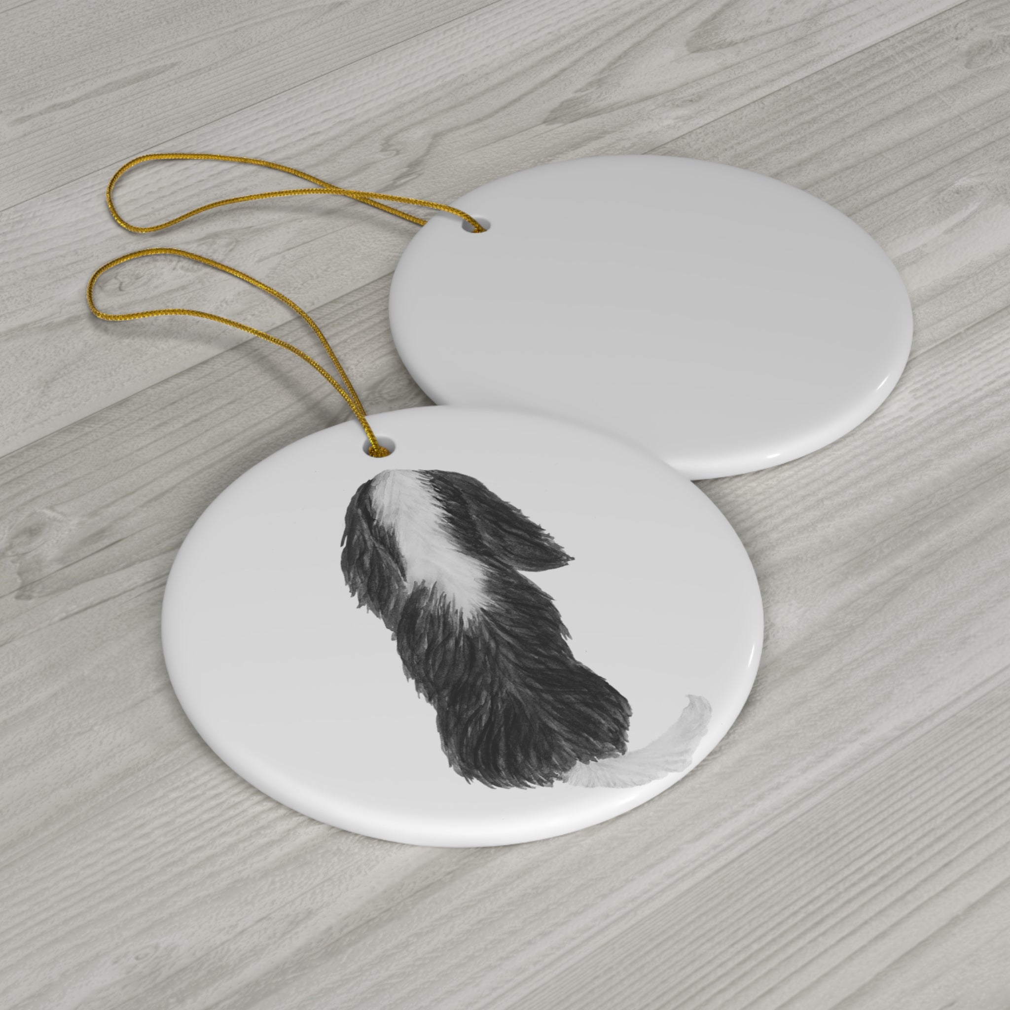 Dog Ceramic Disc Ornament        Item #6843309