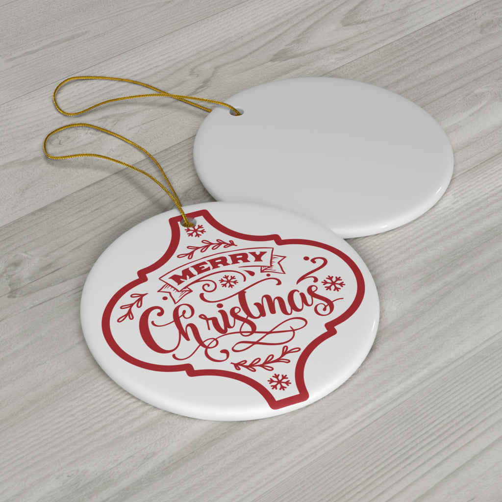 Merry Christmas Ceramic Disc Ornaments             Item #4082538